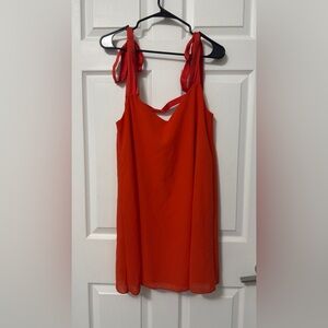 Vibrant Red Sleeveless Dress